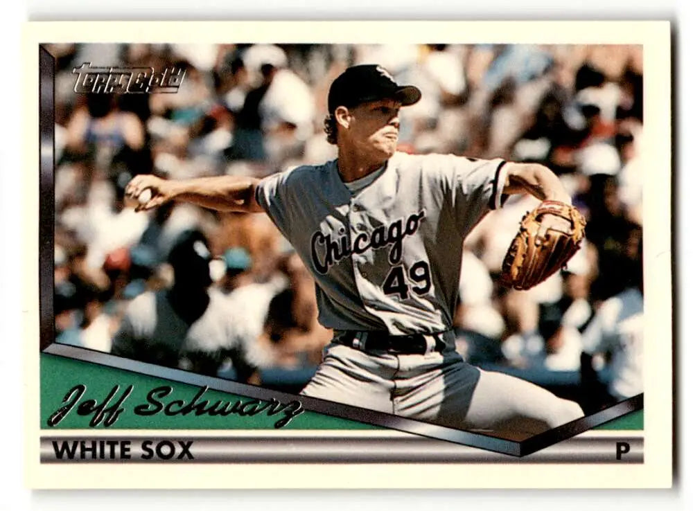 1994 Topps Gold #33 Jeff Schwarz Chicago White Sox Baseball Cards EX ID:59833