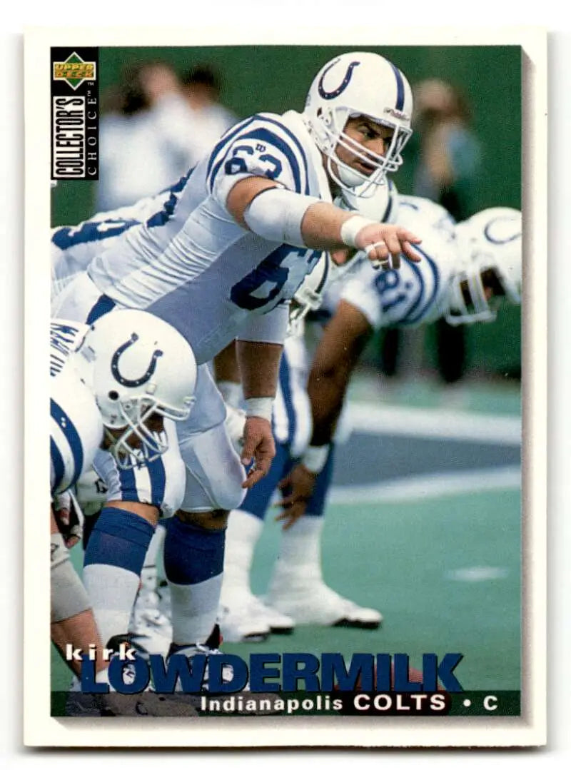 1995 Collector’s Choice #304 Kirk Lowdermilk Indianapolis Colts Foot ID:59873