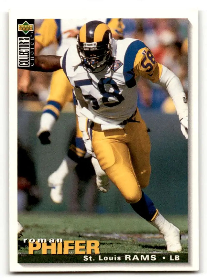 1995 Collector’s Choice #273 Roman Phifer St. Louis Rams Football Ca ID:59917