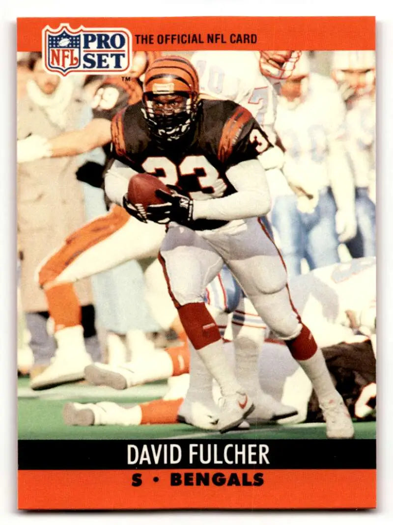 1990 Pro Set #462 David Fulcher Cincinnati Bengals Football Cards EX ID:60138