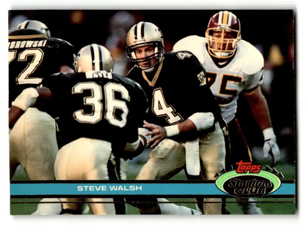 1991 Stadium Club #129 Steve Walsh New Orleans Saints Football Cards ID:60264