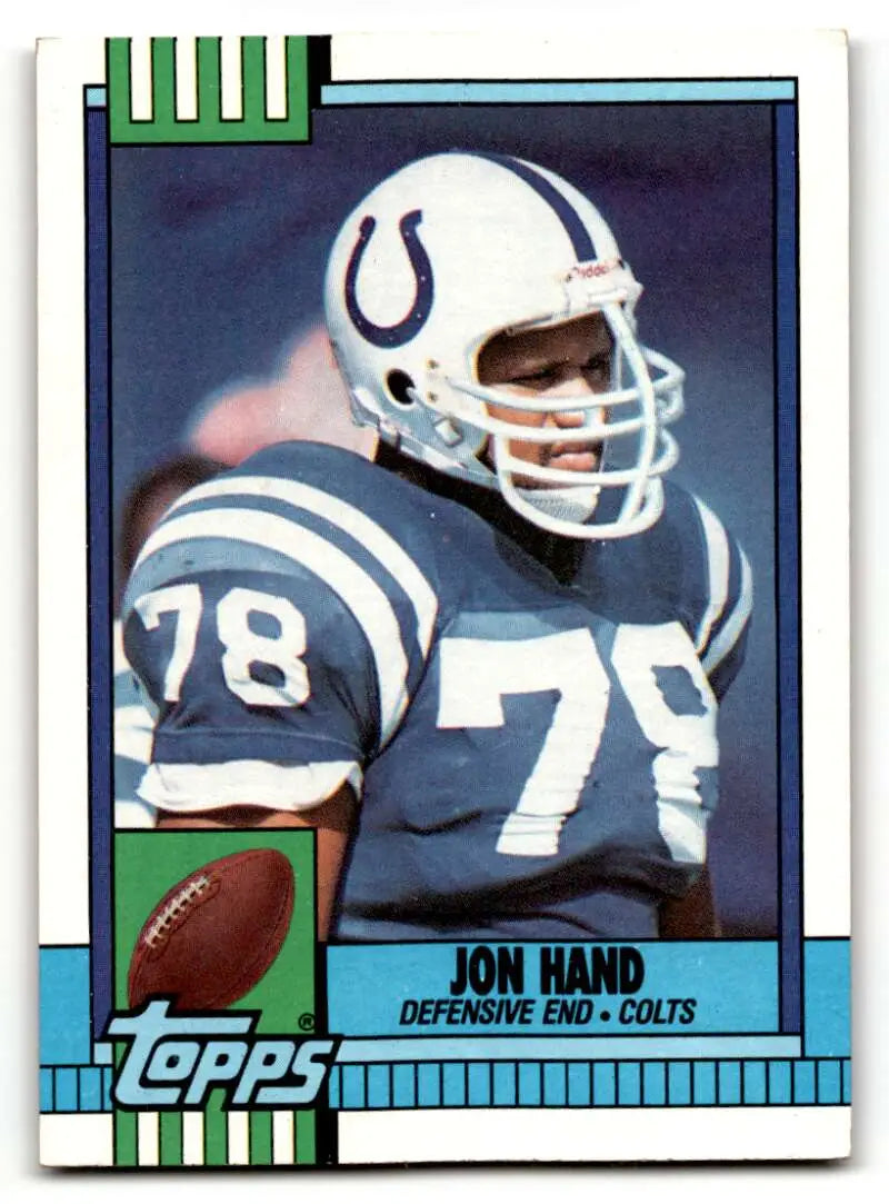 1990 Topps #308 Jon Hand Indianapolis Colts Football Cards ID:60295