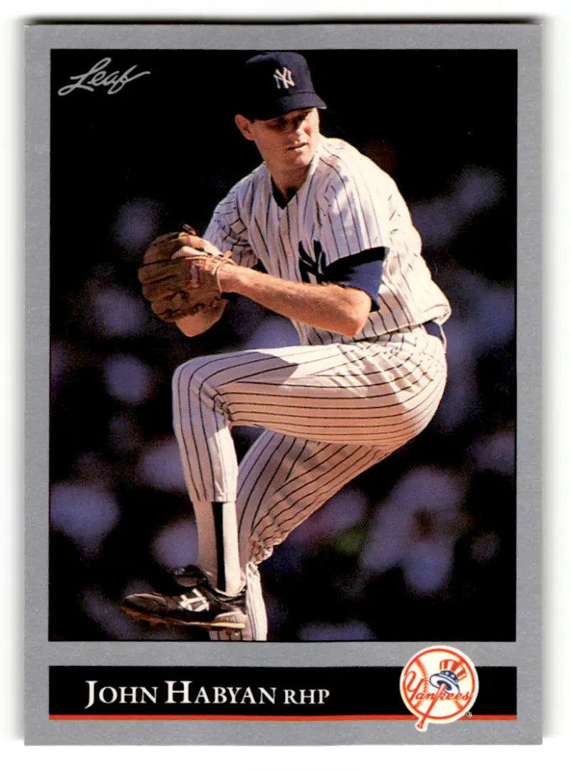 1992 Leaf #189 John Habyan EX/NM Yankees ID:60446