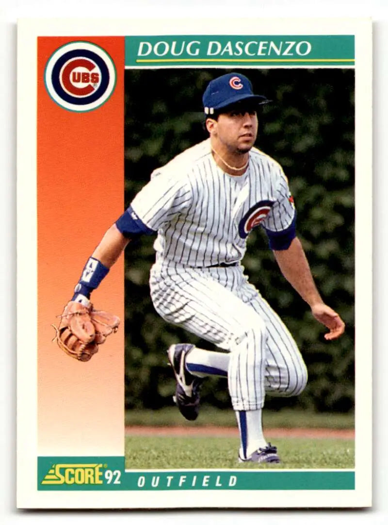 1992 Score #319 Doug Dascenzo Chicago Cubs Baseball Cards EX/NM ID:60450