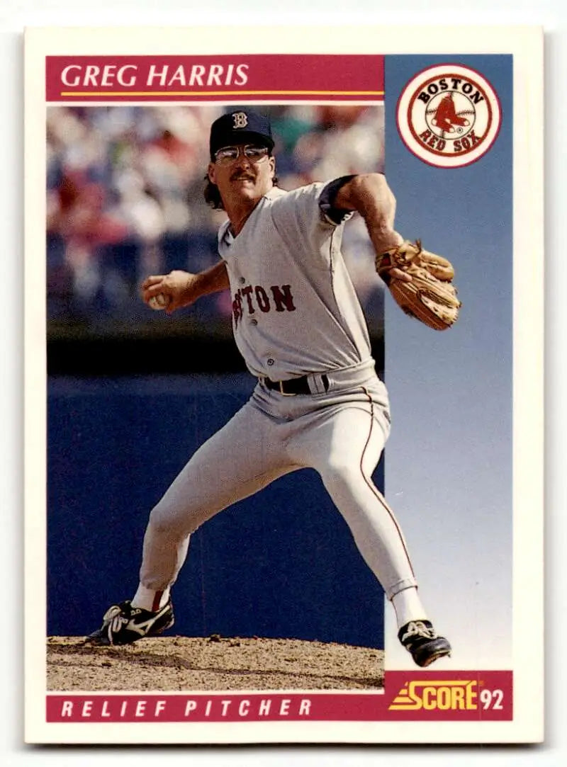 1992 Score #156 Greg Harris Boston Red Sox Baseball Cards EX/NM ID:60472