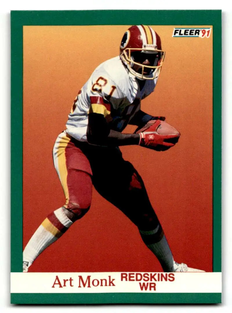 1991 Fleer #391 Art Monk Washington Redskins Football Cards NM Near ID:60519