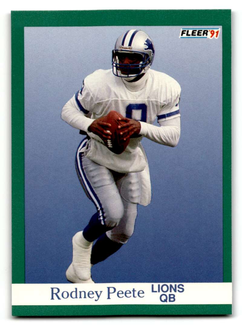 1991 Fleer #246 Rodney Peete Detroit Lions Football Cards NM Near Mi ID:60535