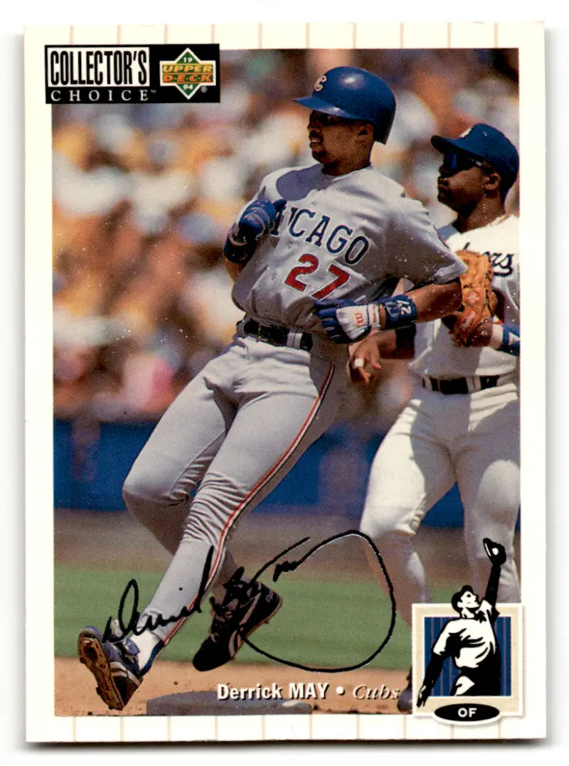 1994 Collector’s Choice Silver Signature #193 Derrick May EX/NM Cubs ID:60758
