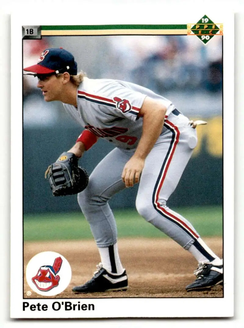 1990 Upper Deck #110b Pete O’Brien Cleveland Indians Baseball Cards ID:60832