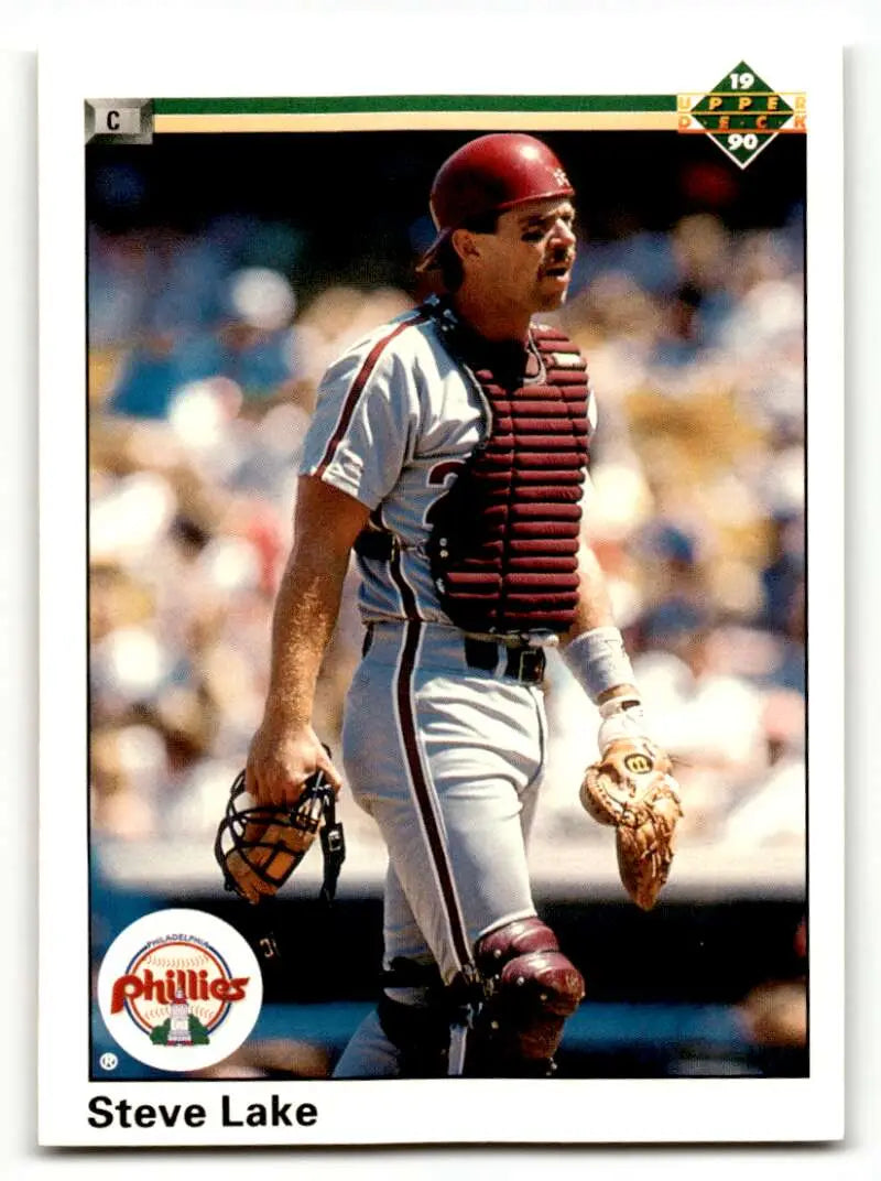 1990 Upper Deck #491 Steve Lake Philadelphia Phillies Baseball Cards ID:60847