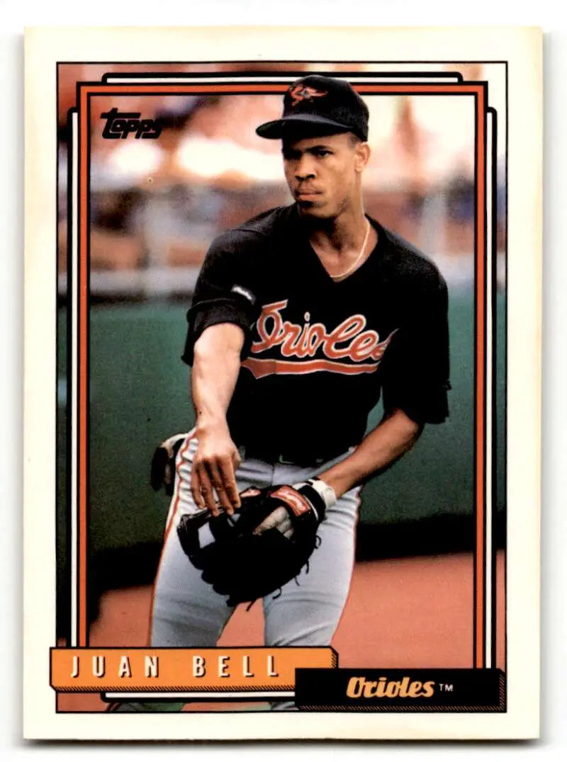 1992 Topps #52 Juan Bell Baltimore Orioles Baseball Cards EX/NM ID:61123