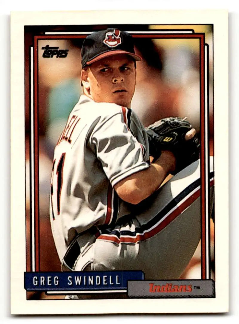 1992 Topps #735 Greg Swindell Cleveland Indians Baseball Cards EX/NM ID:61130