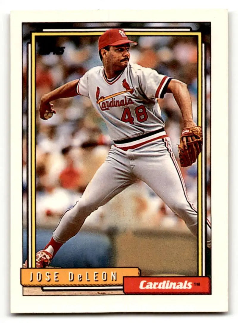 1992 Topps #85 Jose DeLeon St. Louis Cardinals Baseball Cards EX/NM ID:61152