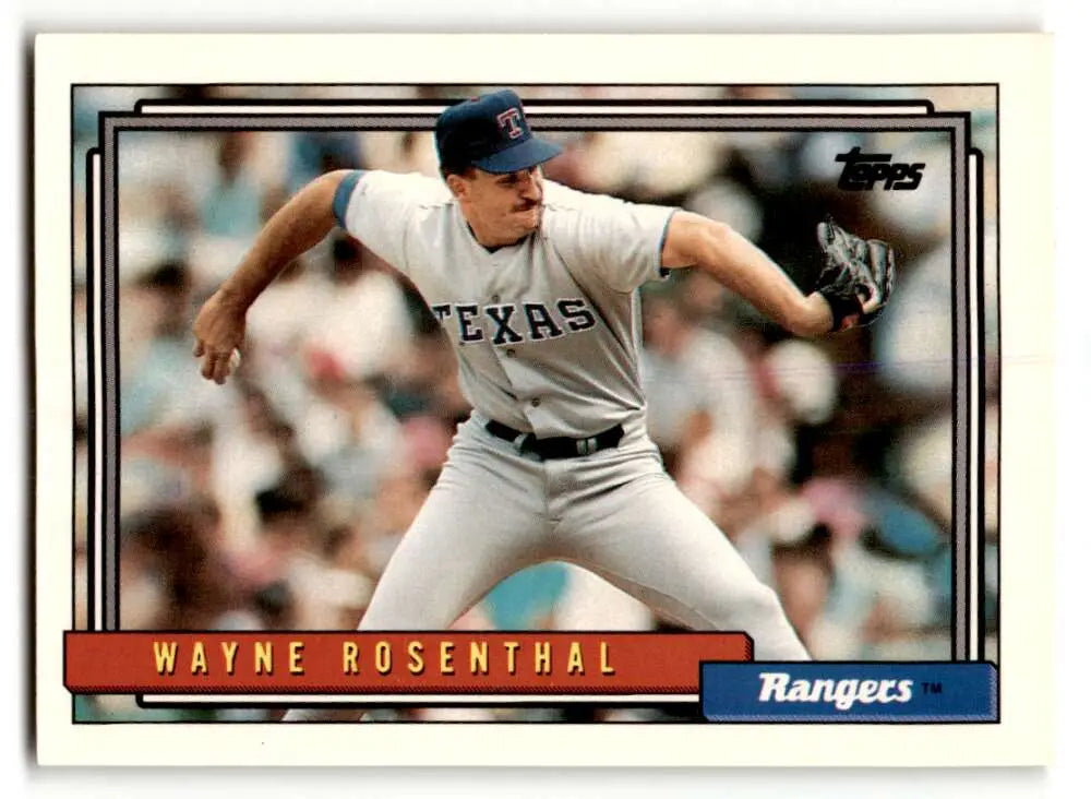1992 Topps #584 Wayne Rosenthal Texas Rangers Baseball Cards EX/NM ID:61165