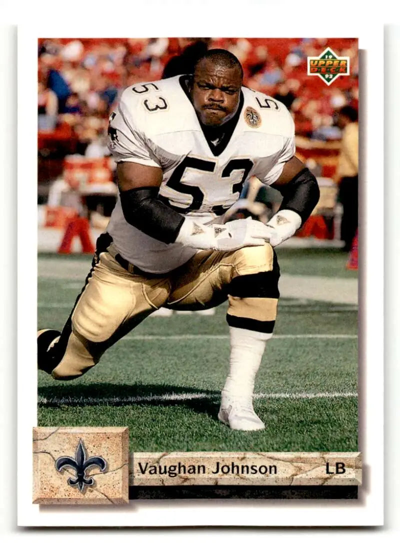 1992 Upper Deck #346 Vaughan Johnson New Orleans Saints Football Car ID:61233