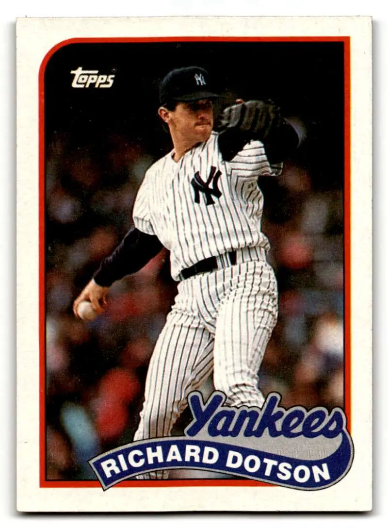 1989 Topps #511 Richard Dotson New York Yankees Baseball Cards EX/NM ID:61566