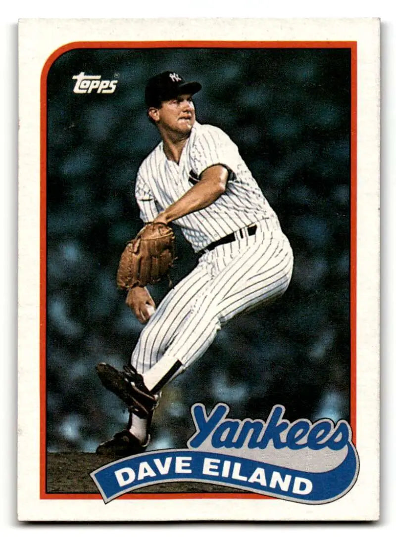 1989 Topps #8 Dave Eiland New York Yankees Baseball Cards EX/NM ID:61594