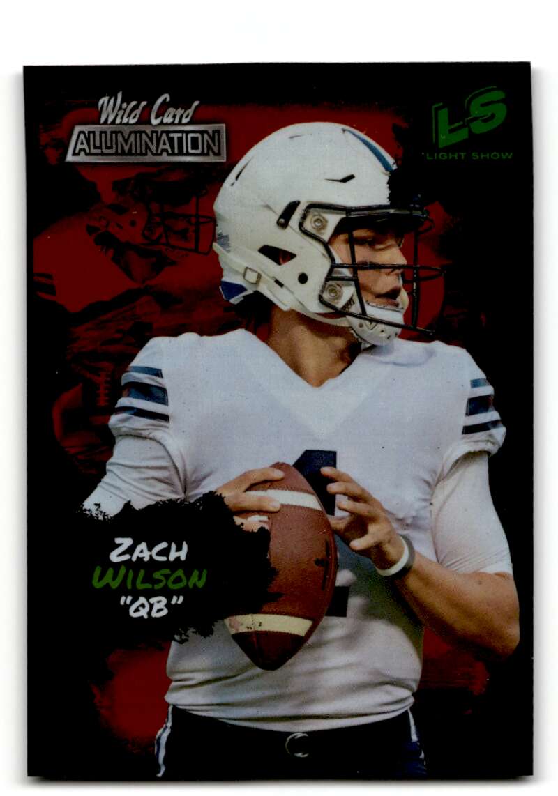 2021 Wild Card Alumination #LS2 Zach Wilson BYU Cougars Football Car ID:61836