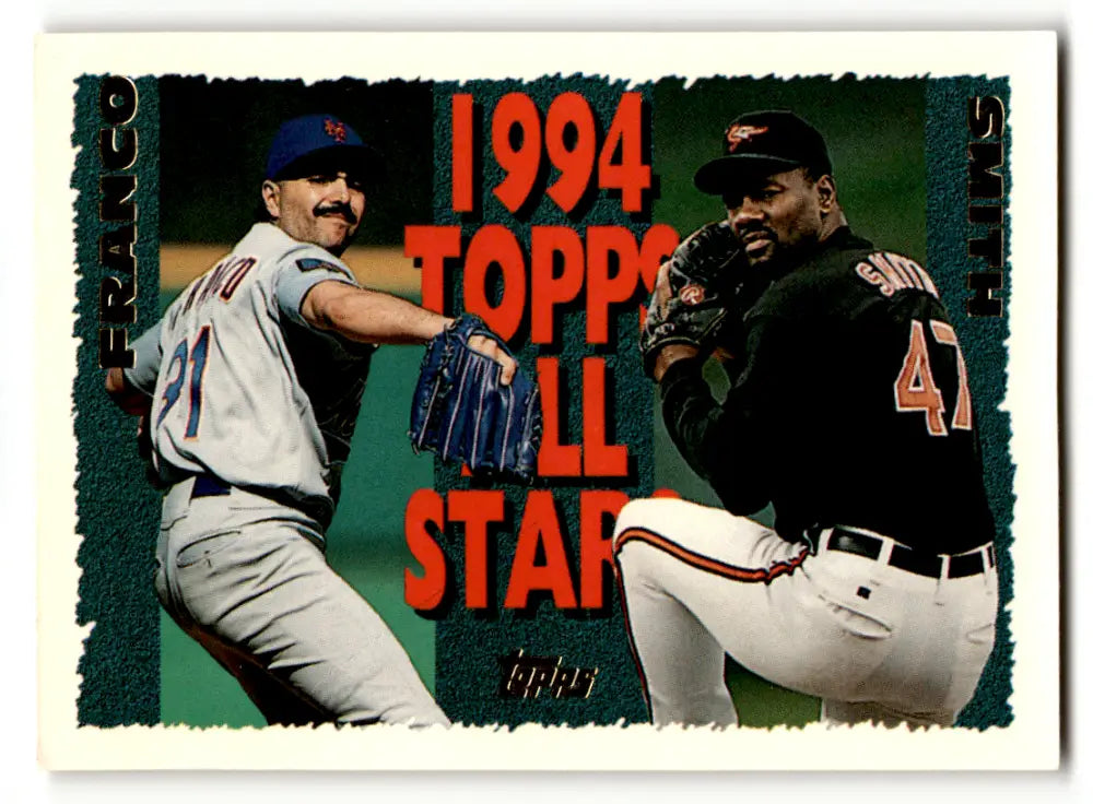 1995 Topps #394 John Franco/Lee Smith EX/NM AS ID:61946