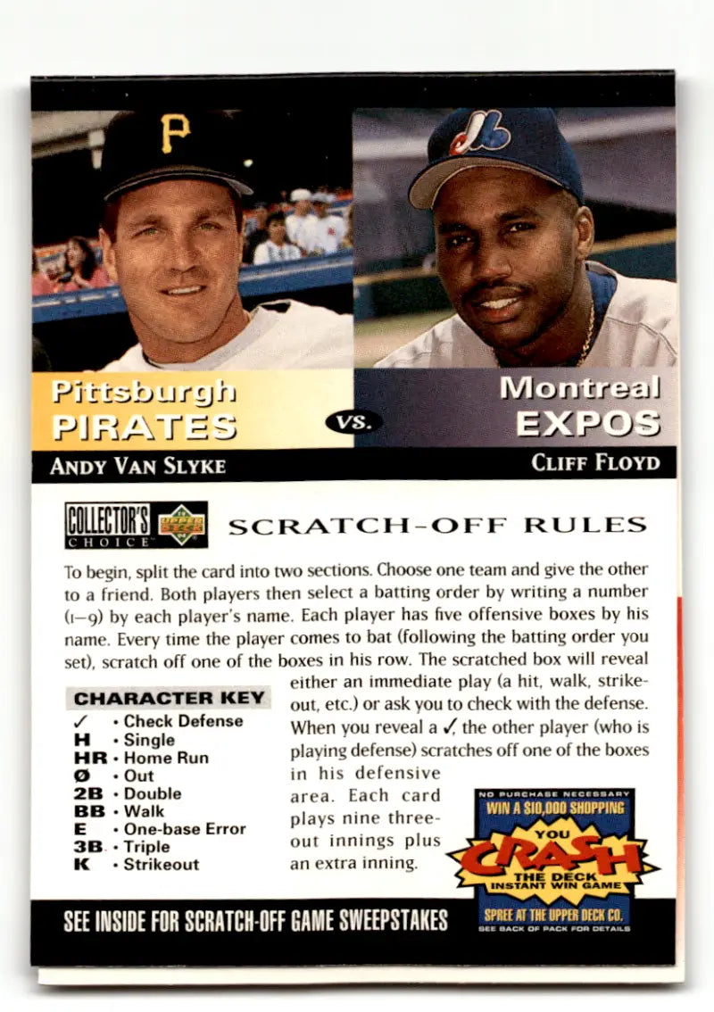 1994 Collector’s Choice Team vs. Team #15 Andy Van Slyke/Cliff Floyd NM ID:61947