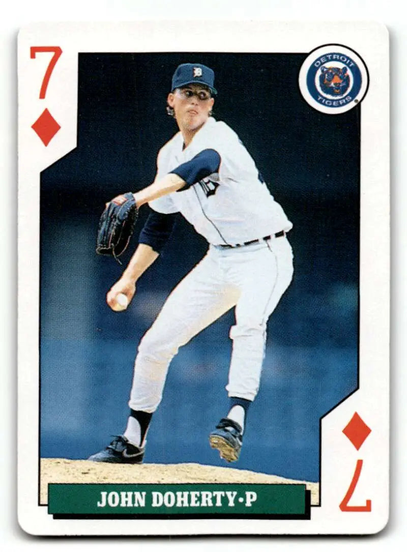 1992 Bicycle Rookies #7 John Doherty Detroit Tigers Baseball Cards N ID:62055