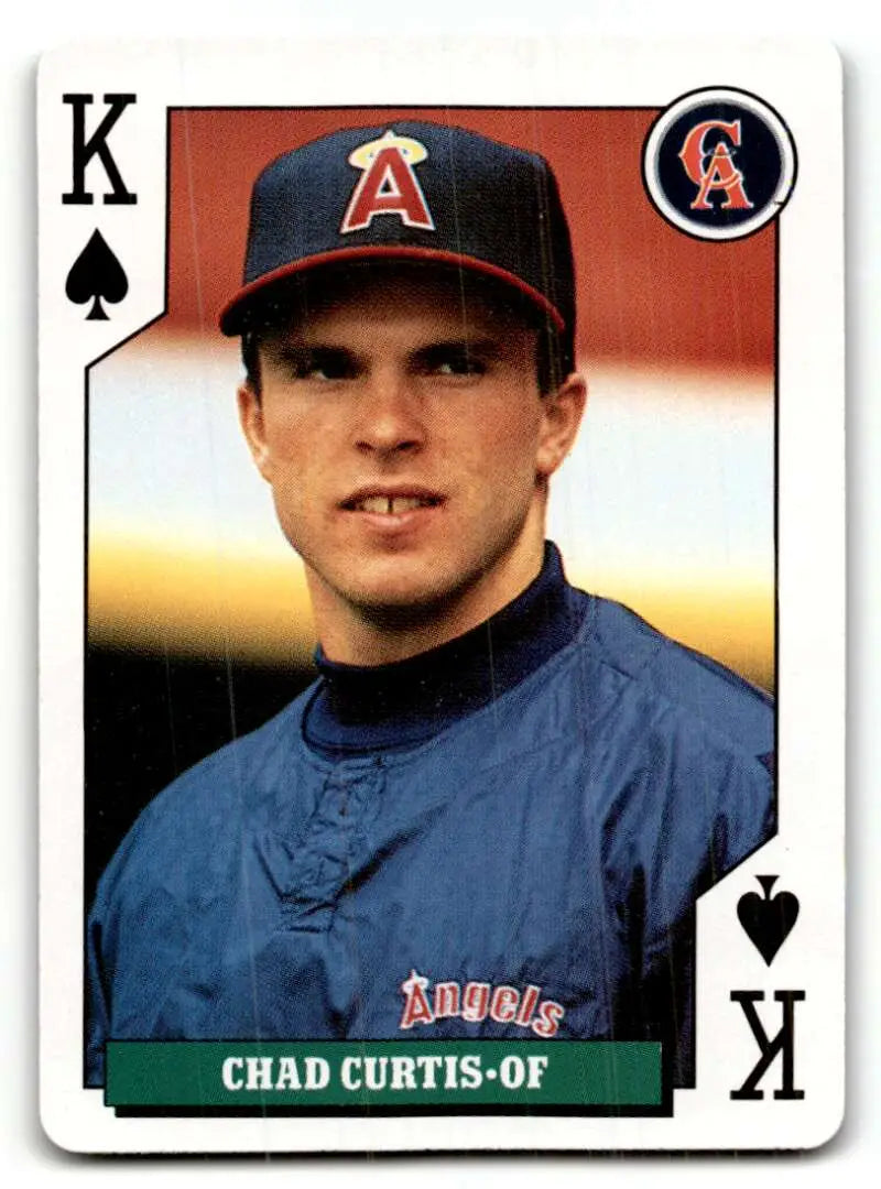 1992 Bicycle Rookies #K Chad Curtis California Angels Baseball Cards ID:62091