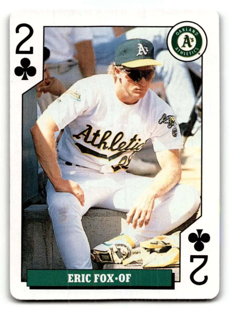 1992 Bicycle Rookies #2 Eric Fox Oakland Athletics Baseball Cards NM ID:62094