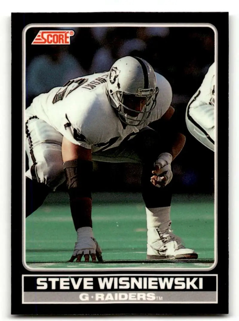 1990 Score #27 Steve Wisniewski Los Angeles Raiders Football Cards N ID:62206