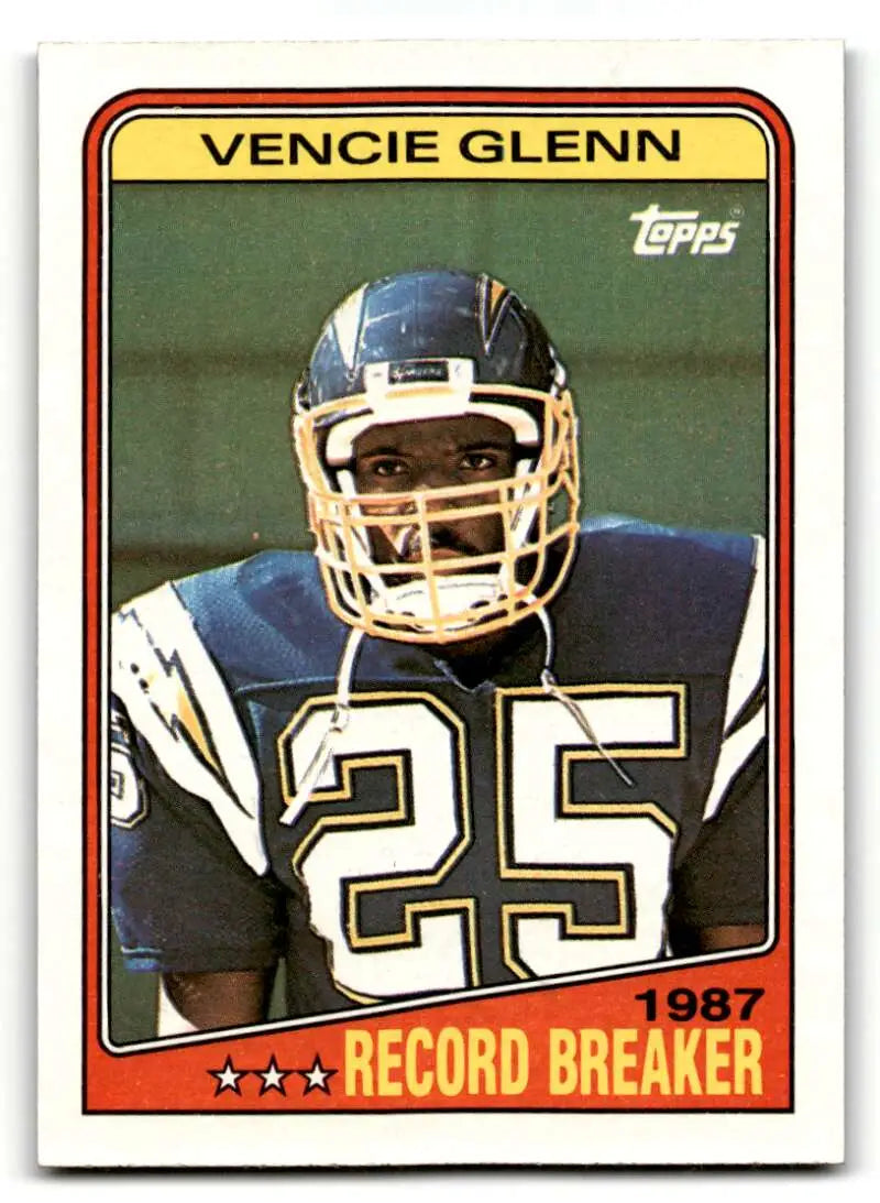 1988 Topps #2 Vencie Glenn San Diego Chargers Football Cards EX/NM ID:62337