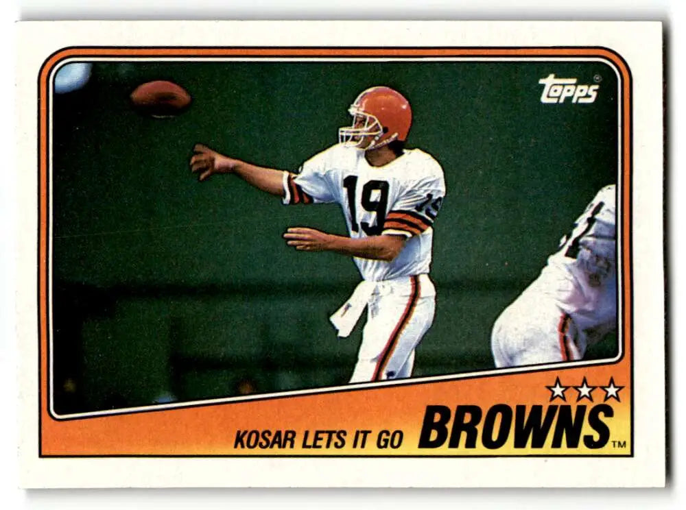 1988 Topps #85 Browns Team Leaders - Bernie Kosar TL Cleveland Brown ID:62417