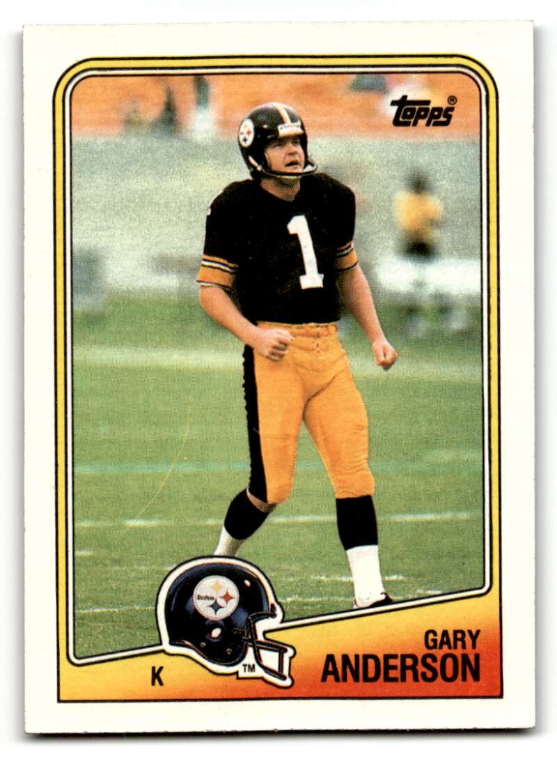 1988 Topps #168 Gary Anderson Pittsburgh Steelers Football Cards EX/ ID:62502