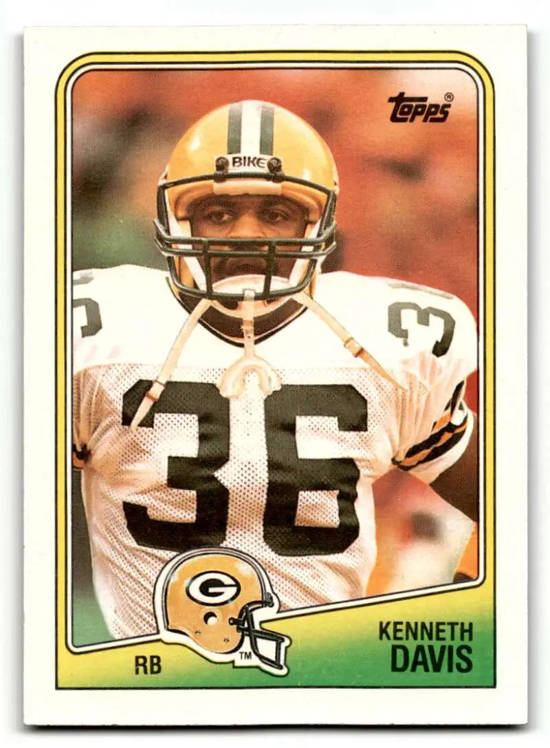 1988 Topps #316 Kenneth Davis Green Bay Packers Football Cards EX/NM ID:62674
