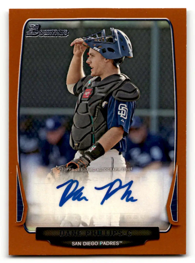 2013 Bowman Prospect Autographs Orange #DP Dane Phillips NM-MT Auto 009 ID:62804