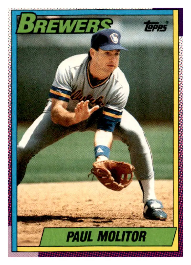 1990 Topps #360 Paul Molitor Milwaukee Brewers Baseball Cards EX/NM ID:62984