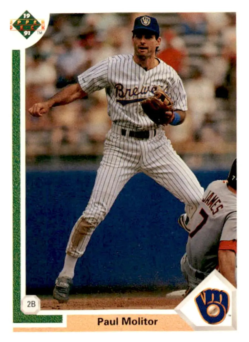 1991 Upper Deck #324 Paul Molitor Milwaukee Brewers Baseball Cards E ID:62986