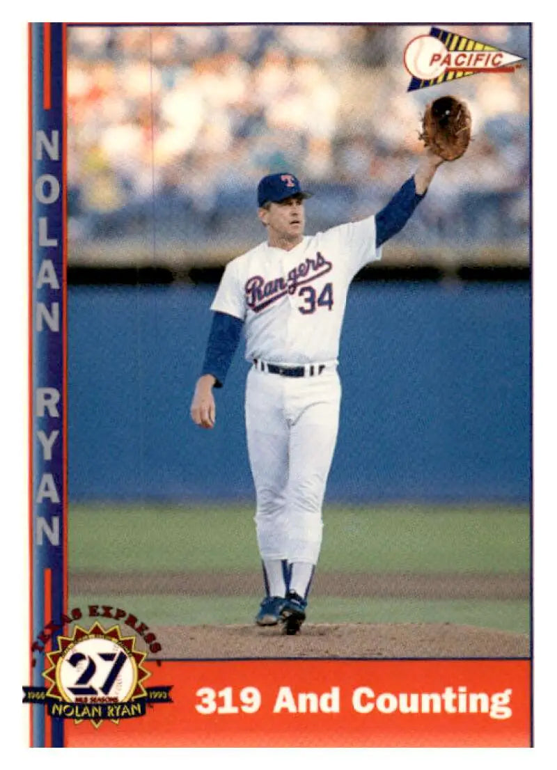 1993 Pacific Texas Express #232 319 and Counting Texas Rangers Baseb ID:63047