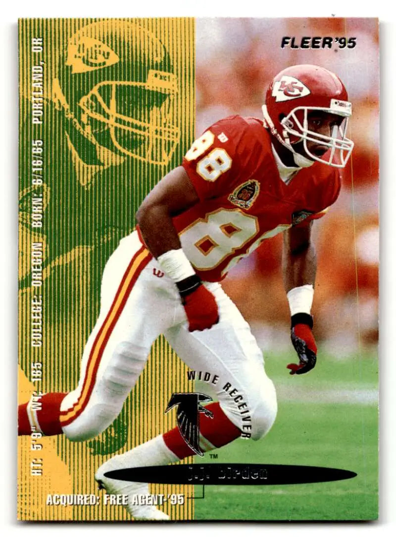 1995 Fleer #14 J.J. Birden Atlanta Falcons Football Cards EX/NM ID:63131