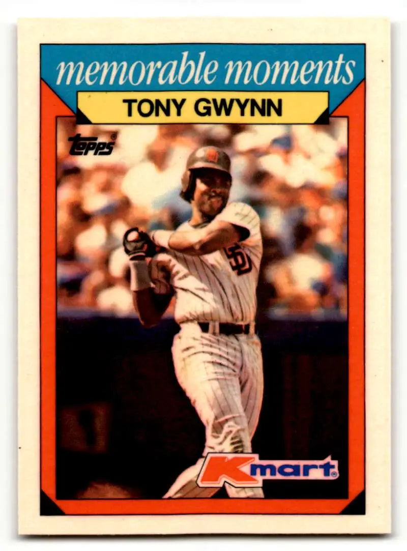 1988 Topps Kmart Memorable Moments #12 Tony Gwynn San Diego Padres B ID:63208