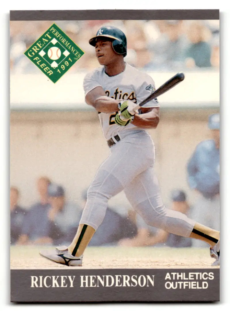 1991 Fleer Ultra #393 Rickey Henderson EX/NM Athletics EP ID:63360