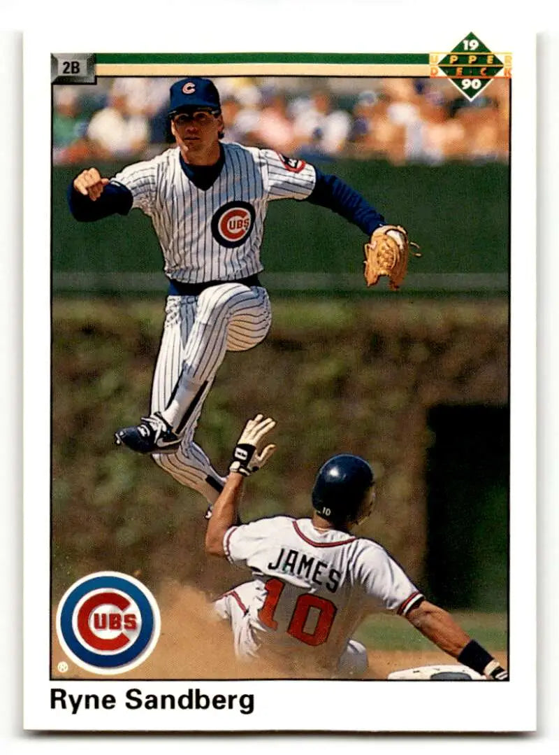 1990 Upper Deck #324 Ryne Sandberg Chicago Cubs Baseball Cards EX/NM ID:63380