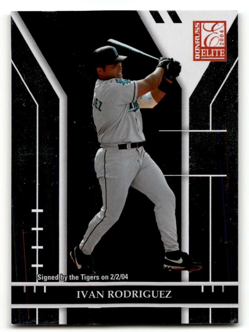 2004 Donruss Elite #147 Ivan Rodriguez Detroit Tigers Baseball Cards ID:63439