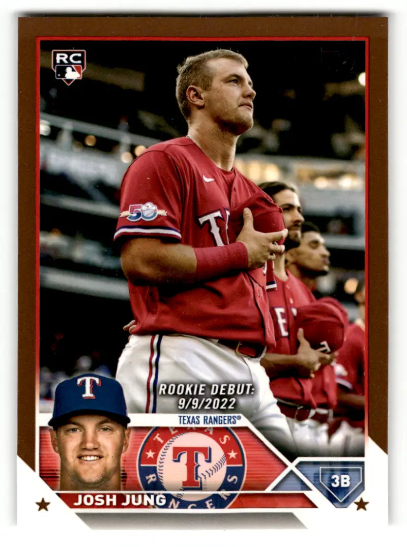 2023 Topps Update Series Gold #US308 Josh Jung NM-MT 0860/2023 Rangers ID:63447