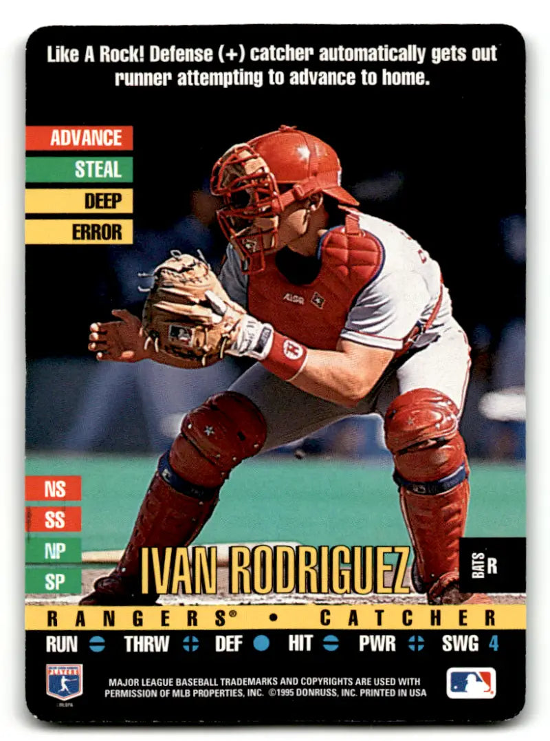 1995 Donruss Top of the Order #165 Ivan Rodriguez NM Near Mint Rangers ID:64169