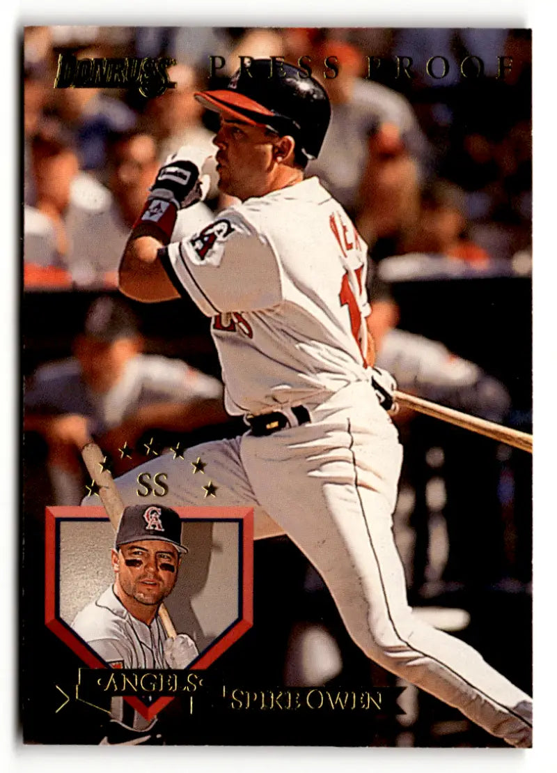 1995 Donruss Press Proofs #32 Spike Owen NM Near Mint Angels ID:64311
