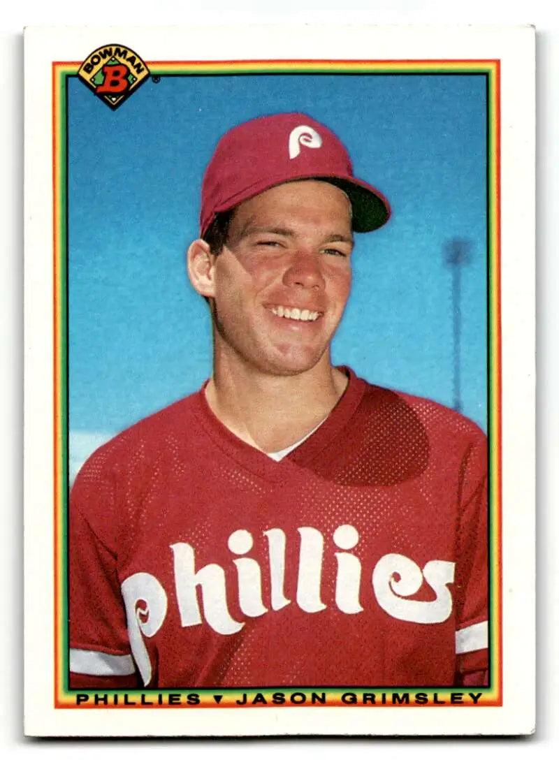 1990 Bowman #151 Jason Grimsley Philadelphia Phillies Baseball Cards ID:64444
