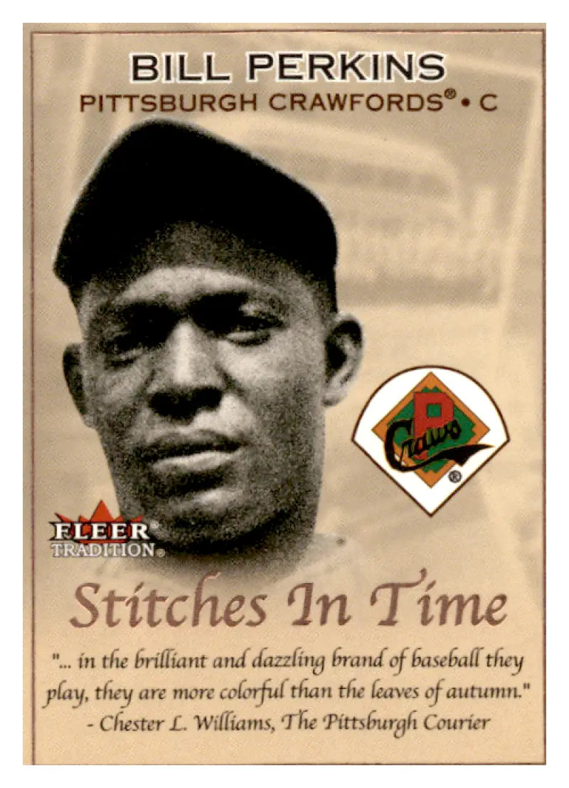 2001 Fleer Tradition Stitches in Time #ST19 Bill Perkins NM Near Mint ID:65030