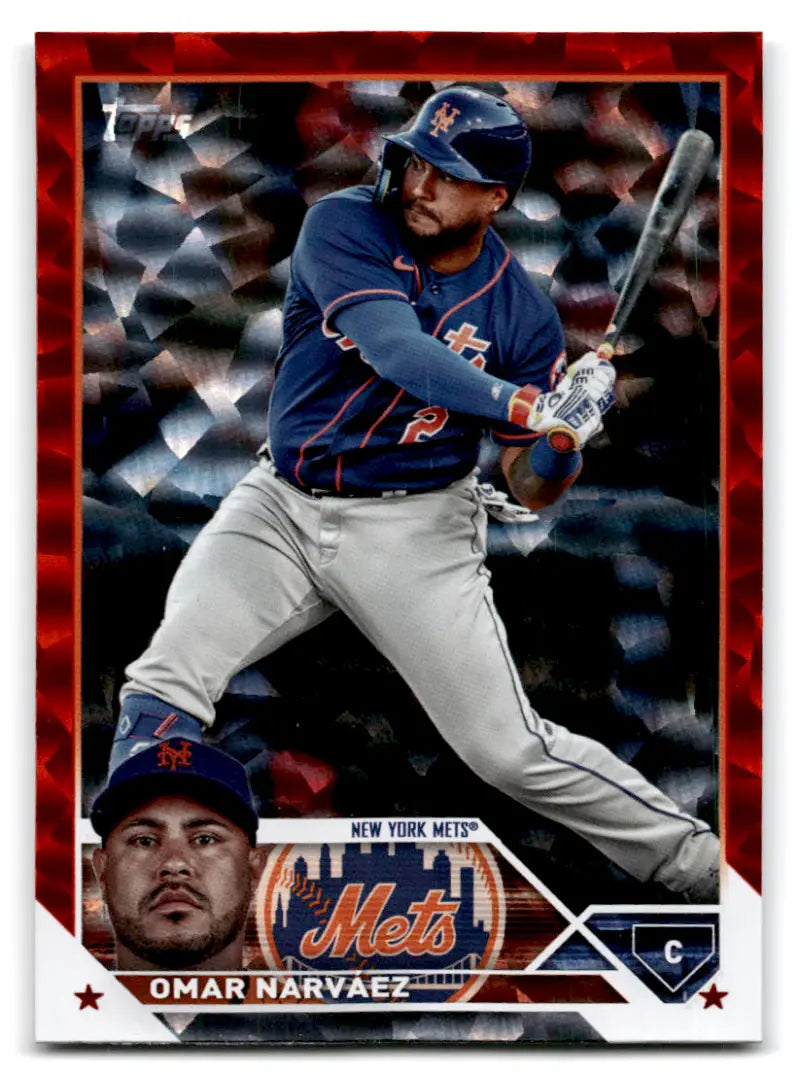 2023 Topps Update Series Red Foil #US152 Omar Narvaez NM Near Mint /199 ID:65598