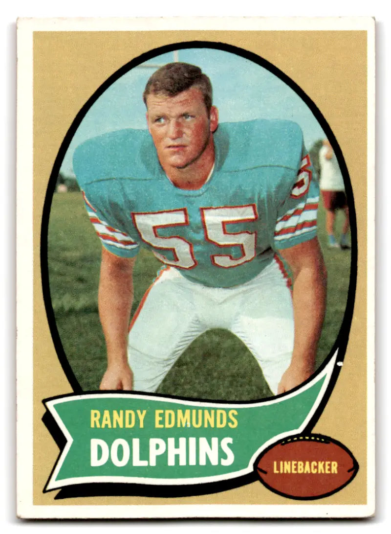 1970 Topps #34 Randy Edmunds EX Excellent RC Rookie Dolphins ID:66255