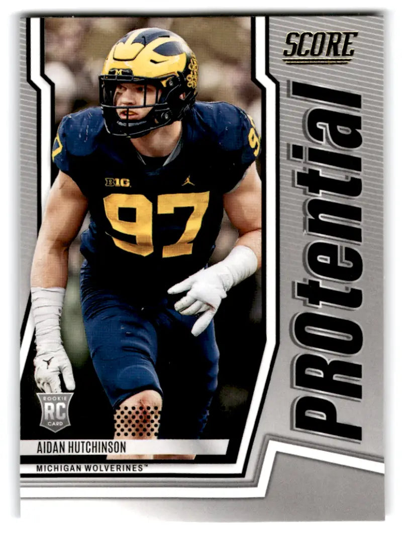 2022 Score Protential Gold #11 Aidan Hutchinson NM Near Mint ID:66851