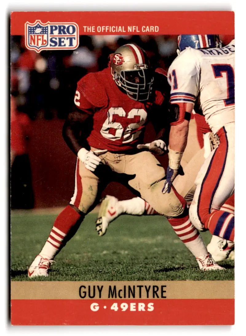 1990 Pro Set #292 Guy McIntyre EX/NM 49ers ID:67078